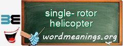 WordMeaning blackboard for single-rotor helicopter